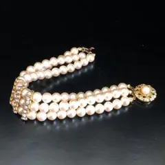 パール3連 ブレスレット