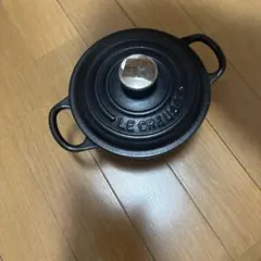 極美品】ルクルーゼ ココットロンド 16cm マットブラック 両手鍋 黒 