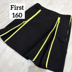 美品イングファースト　黒ネオンカラーZIPミニスカート160ガールズジュニアのサムネイル