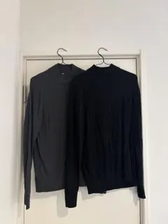 UNIQLO 長袖ニット Lサイズ 2枚セット グレー・ブラック