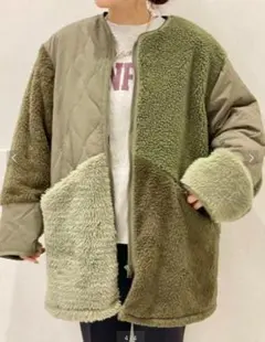 SUNNY SPORTS　パッチワークキルティングボアコート