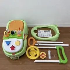 【完備品】Babycle 3stepよくばりビジーカー グリーン　車　おもちゃ