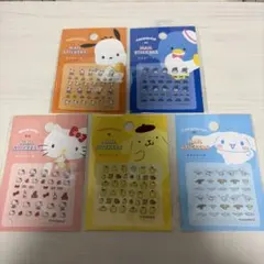 匿名配送　サンリオ　ネイルシール　5点セット　キティ　シナモン　ポチャッコ