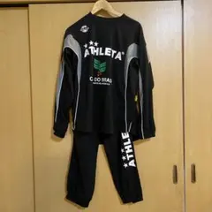 ATHLETA ブラック サッカーウェア セット