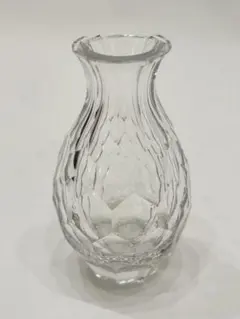 昭和のインテリア　ノリタケ　上質なクリスタルガラス 花瓶 多面体カット