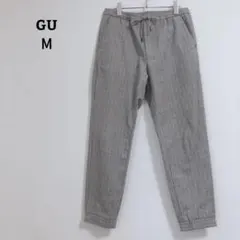 ジーユー　イージーパンツ　ジョガー　ストライプ　カジュアル　シンプル　М