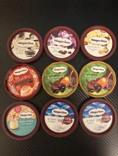 ハーゲンダッツ　蓋9個セット