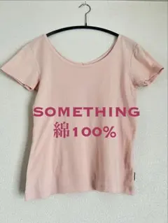 Something 半袖 Tシャツ ピンク Mサイズ 綿100%のサムネイル