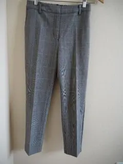 PLST チェック柄 スラックス グレー系
