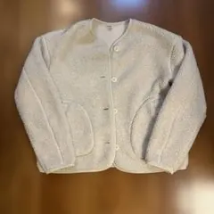 UNIQLO ユニクロ　ボアフリースジャケット　カーディガン　アイボリーM