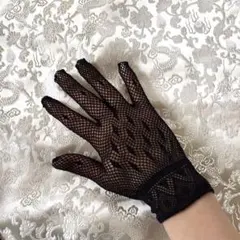 ブラックネットフィンガーレス手袋