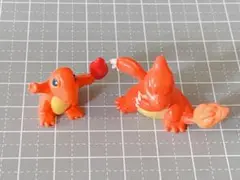ポケモン ヒトカゲ リザード レアな当時物鉛筆キャップ フィギュア 2個セット