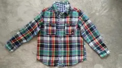 MIKIHOUSE DOUBLE.B リバーシブルシャツ チェック柄 110