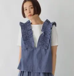 新品未使用　LEPSIM デニムフリルベスト