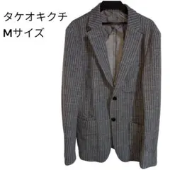 【美品】TAKEO KIKUCHI テーラードジャケット ストライプ Mサイズのサムネイル