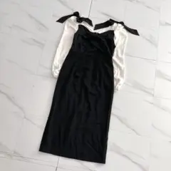herlipto Faubourg Shoulder Ribbon Dress
