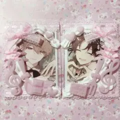 ホイップデコ トレカケース ピンク 量産型 リボン 音符 ハート ペア