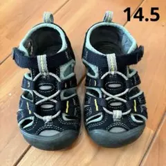 【14.5cm】KEEN 子供用サンダル　ブラック　アウトドア　水遊び