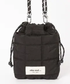 niko and ... ブラックショルダーバッグ