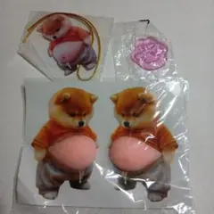 柴犬　ぷにぷに　シール　スクイーズ　お腹　ぽっこり　シリコン　肉球　アクキー