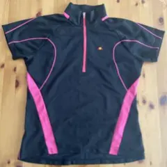 ellesse ハーフジップ 半袖 トップス ブラック ピンク　サイズMのサムネイル