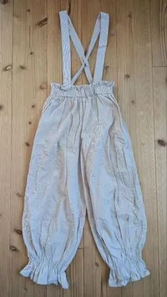 キッズ コーデュロイ サロペット オーバーオール 130cm ベージュ