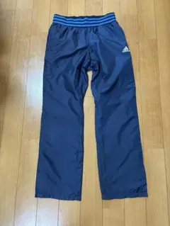 adidas レディースネイビー裏地付き 防寒ナイロンパンツ