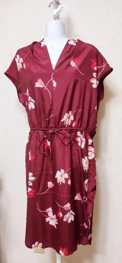 正規品ラルフローレン花柄サテンマキシフレアーワンピースM新品未使用