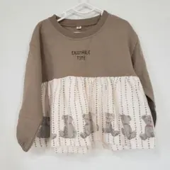しまむら☆美品　ルルタタン　長袖くまチュールトップス　90サイズ　ベビー