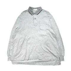 Burberrys 長袖 ポロシャツ　カットソー　ポケット　ロゴ刺繍　グレー　L