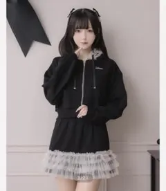 ୨୧ pium コットンフリルヨークセットアップ ブラック ୨୧ - メルカリ