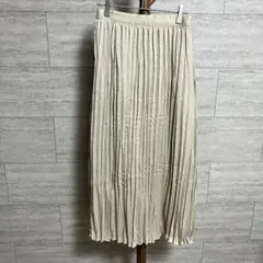 Discoat スカート Fサイズ 裏地付き ベージュ系 ウエストゴム