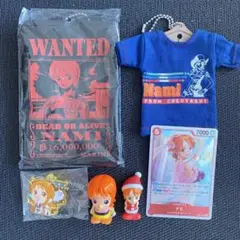ワンピース　ナミ　Tシャツキーホルダー　ポーチ　指人形　フィギュア　カード