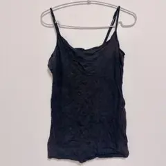 キャミソール 【M】ブラック 黒 インナー シンプル 無地 カジュアル トップス