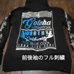 ​【豪華フル刺繍】ガッチャ Gotcha パーカー L ブラック 希少デザインのサムネイル