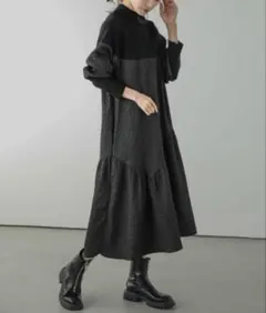 La-gemme 異素材ドッキング マーメイド ワンピース サイズF 新品