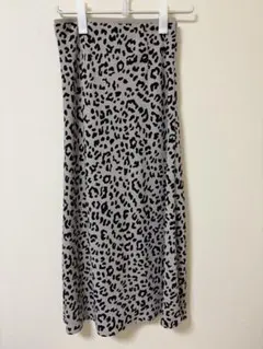 ミラオーウェン　レオパード柄ロングスカート