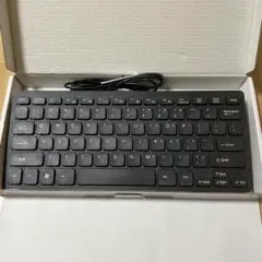 コンパクト有線USBキーボード 英語配列 黒 K-1000