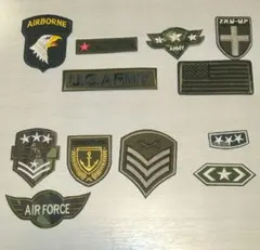 ミリタリーワッペン 12枚セット エアフォース アーミー