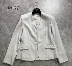 PLST ノーカラージャケット 薄グレーのサムネイル