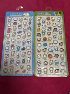 ドラえもん 韓国公式3Dクリスタルステッカーシール2枚組(本屋購入正規品です)