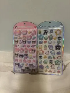 み*う様 コットンパフィーシール　はぴだんぷい　マイメロディ　クロミ　2個セット