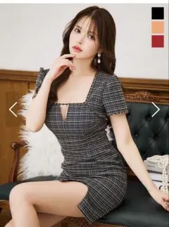 JEWELS ツイードミニタイトドレス Sサイズ ブラック