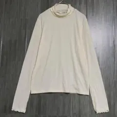 GU ジーユー　ソフトリブタートルネック カットソー　M