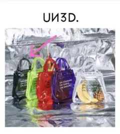 UN3D. ❣️オリガミプリーツ トートバッグ クリアブラックのサムネイル