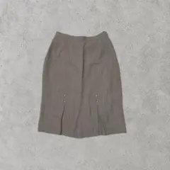 ひざ丈 プリーツスカート グレーのサムネイル