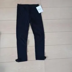黒 リボン付き キッズレギンス