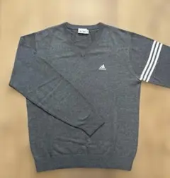 adidas グレー Vネック セーター M