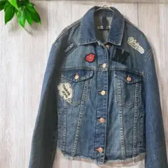 ストラディバリウス デニムジャケット レディース Gジャン 青 パッチ S