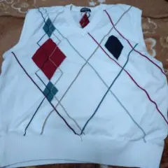 SERRAT アーガイルパターン Vネック ベスト